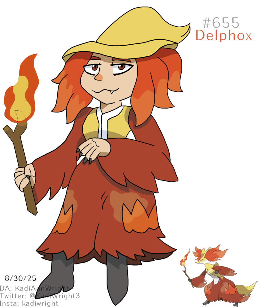 Humanized Delphox (Art by me)