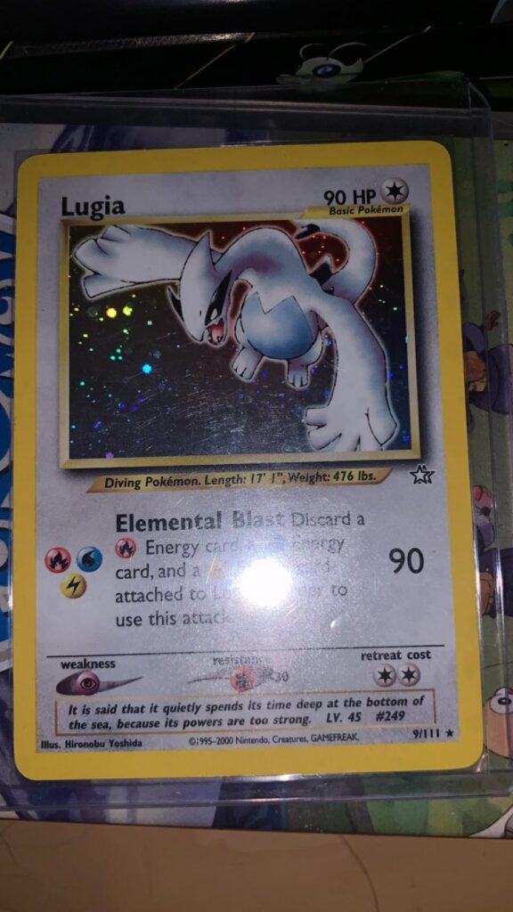 Just Bought a Neo Genesis Lugia from my local card shop and it’s in amazing condition, my favourite Pokémon as a kid and I lost my childhood collection in a fire and I wanted to get back into TCG after a few year break