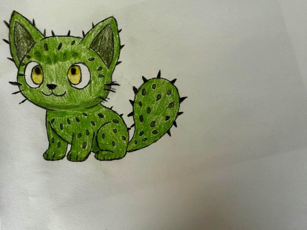 Cryptid Fakemon - Cactus Cat Evolution Line