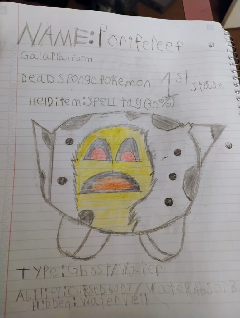 Behold dead sponge form of my other sponge fakemon