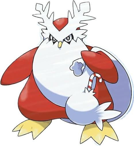 Behold, Jolliwop - an Ice/Fighting evolution of Delibird!
