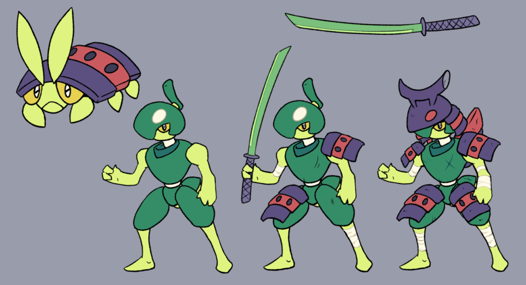 Cricket Samurai concept