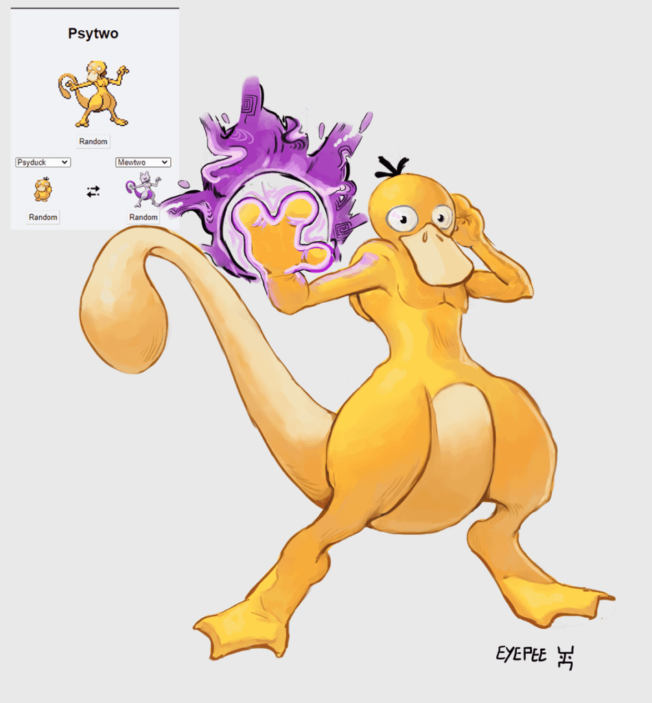 [OC] Some old pokemons fusions i did