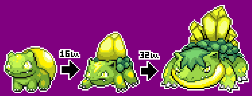 I made my Bulbasaur regional form into a sprite.