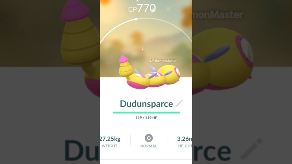 Got new shiny Dudunsparce in Pokemon GO.