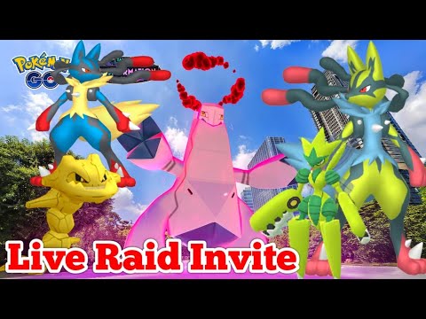Mega Lucario And Shiny Dialga Raid invite | pokemon go live | Go battle league pvp