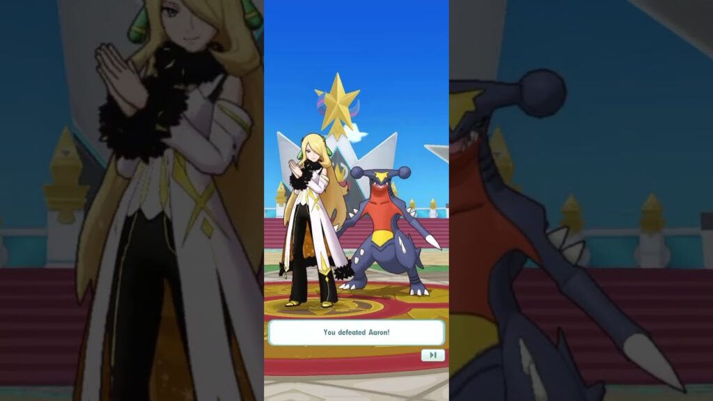 Cynthia (Arc.) & Garchomp Solo 3000 pts Master Mode Aaron [Sinnoh] Week 267 [Pokemon Masters Ex]