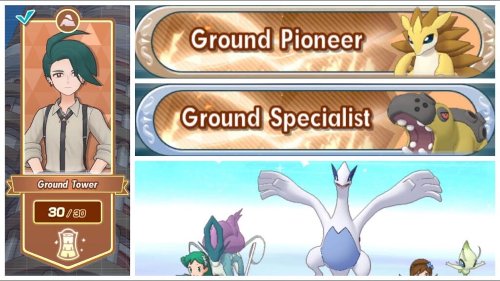 Pokemon Masters EX: Pasio Ground Tower Conquered Final Floors 27-30