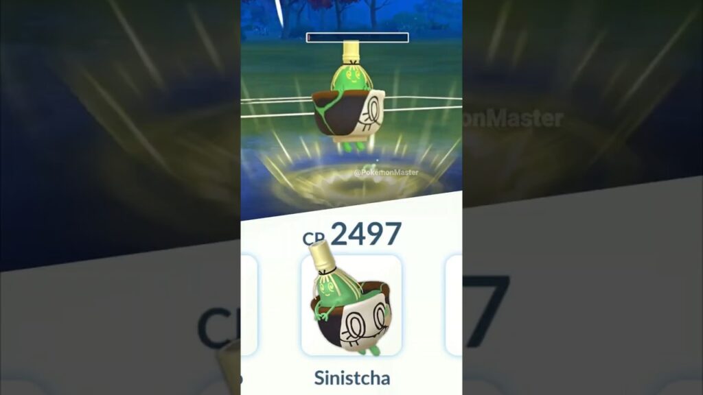 1.1 hp Sinistcha vs High cp grunt In Pokemon GO
