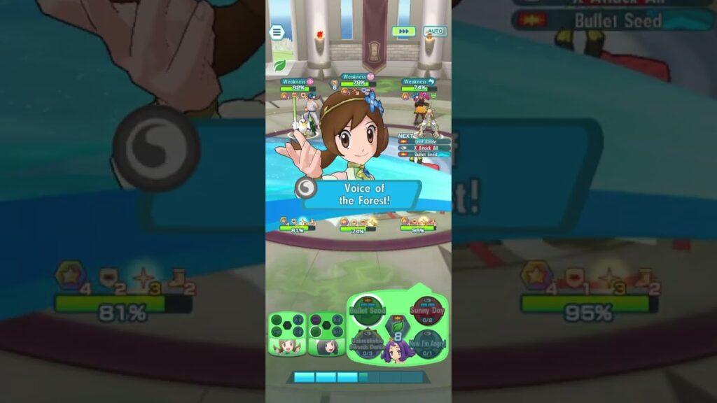 Pokemon Masters - Grass Pasio Tower - Floor 24 - Selene