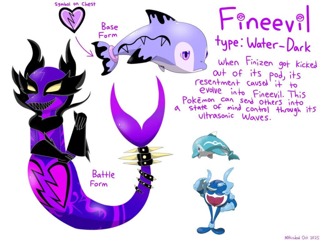 Made a Supervillain evolution for Finizen. What do yall think?