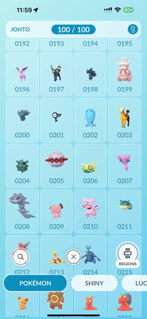 Why does my Pokedex shows “Unown F” for Unown? Is it same for everyone? Or is it because I caught F first?