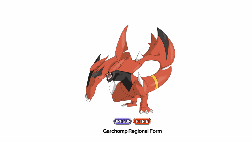 My fan art of Garchomps Regional Form (OC)