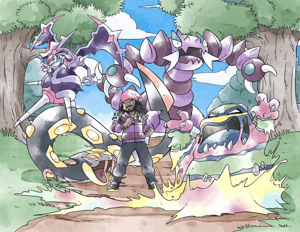 My pokemon trainer commission by @Gustavo_old_trainer on ig