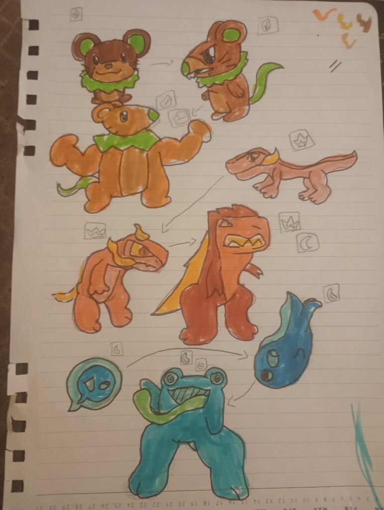 Made a set of starter pokemon in only 30 seconds