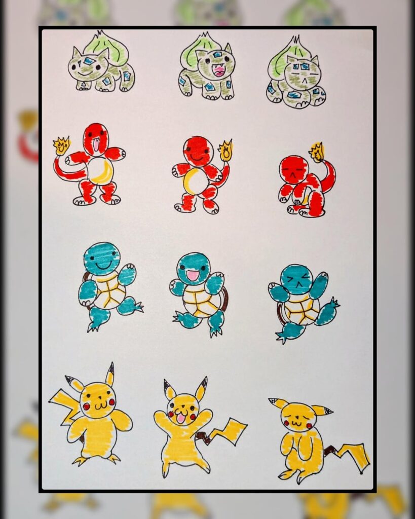 Poorly Drawn Pokemon sticker project part 1!
