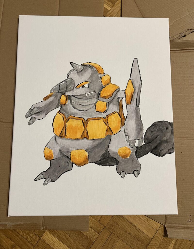 My girlfriend painted for me rhyperior