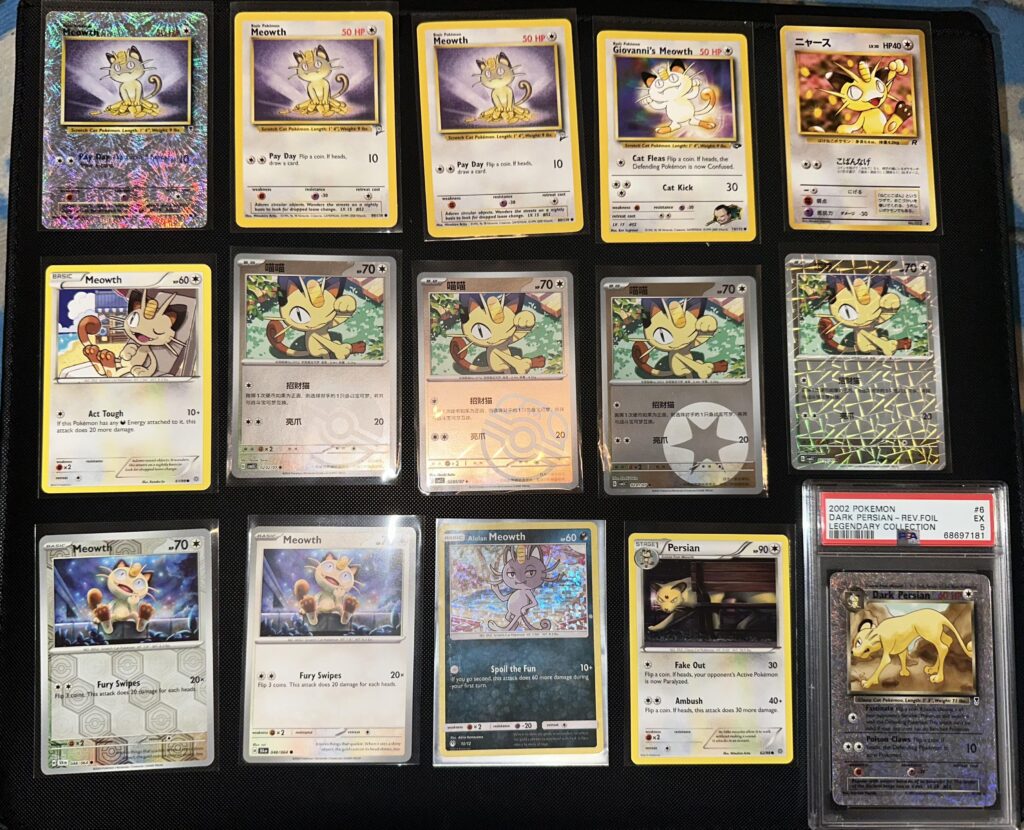 Picked up some new additions for the Meowth collection at a card show today!