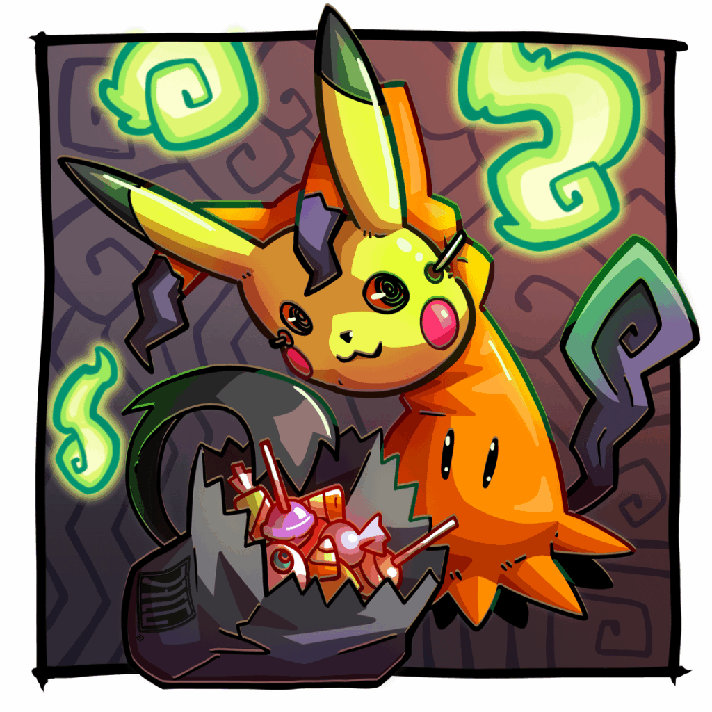 Halloween Ghost Types; Days 10-12: Mimikyu, H. Zoroark, Shedinja! [OC]