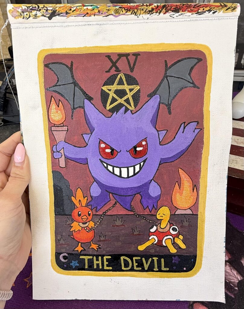 OC gengar tarot card painting - the devil