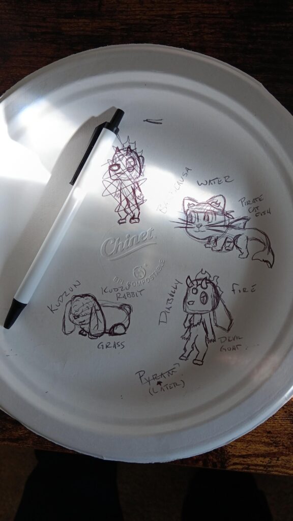 Middle of moving doodles