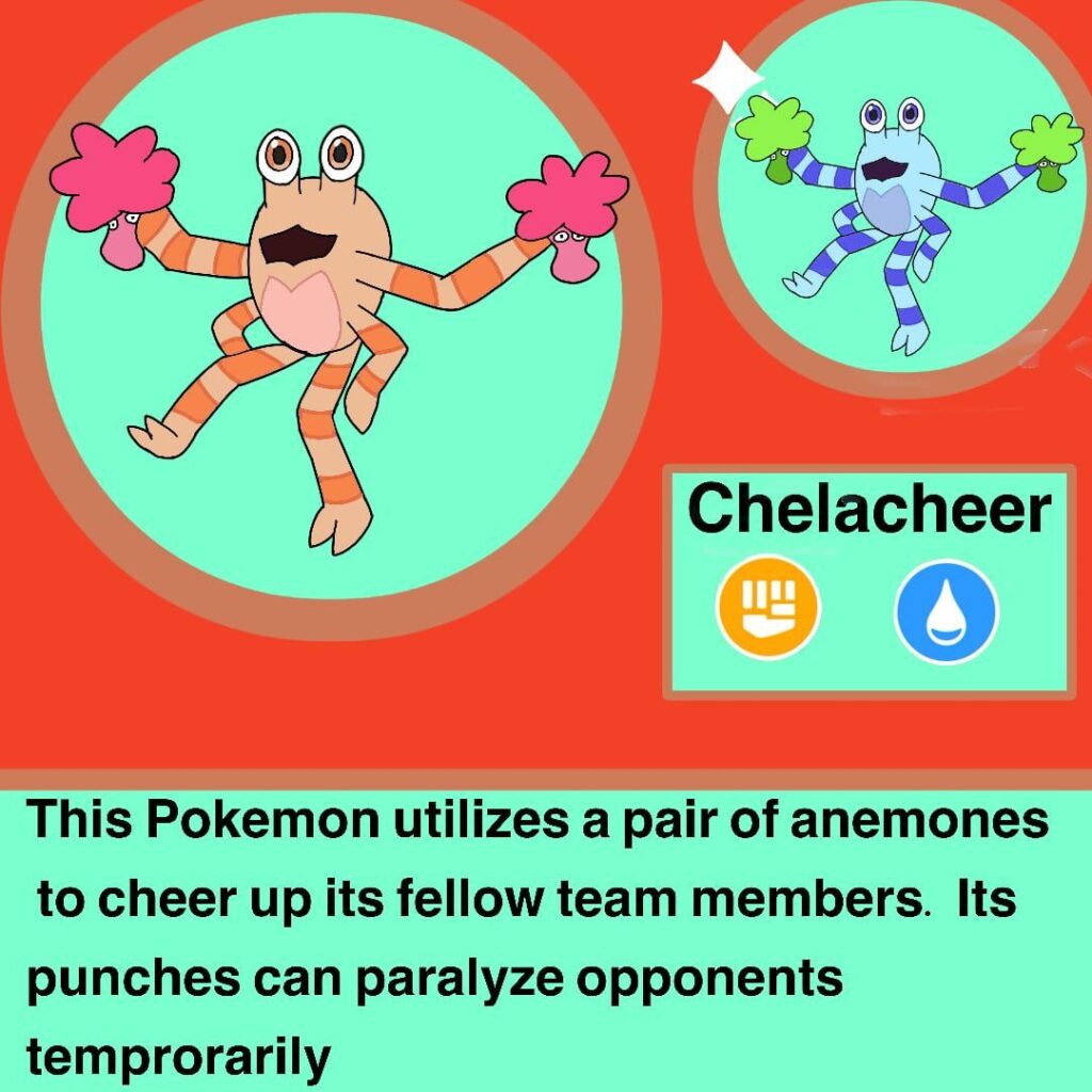 Faketober day 2: combo! Say hi to this silly lil trio…. Chelacheer!