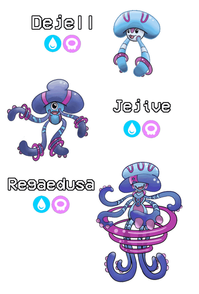 Dejell Evolution Line and Dex Entries!