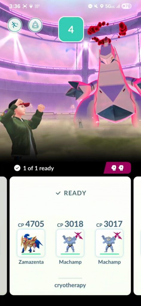 Solo dmax Duraludon, no boost, no mushroom, no adventure effect, 1 zama lvl 50 and 2 gmax machamp lvl 40