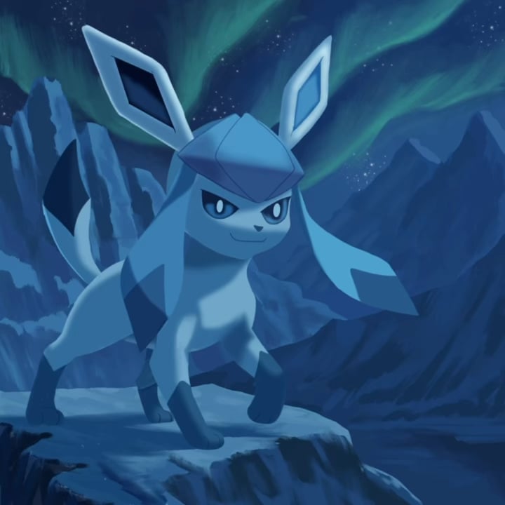 I drew Glaceon (グレイシア)!