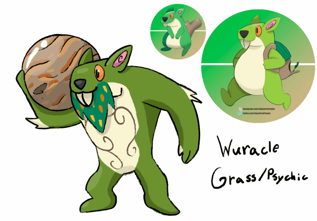 Wuracle Grass/Psychic, final stage of my grass starter