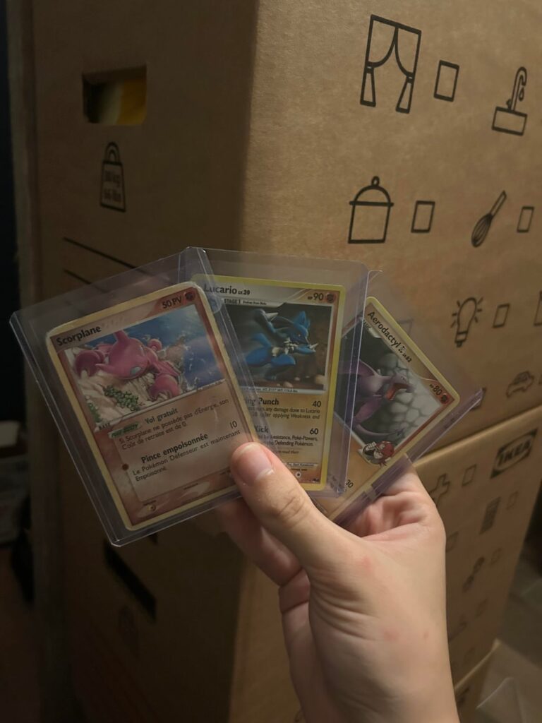 Found some old Pokémon cards and among them was a Gligar that went through a lot since 2006