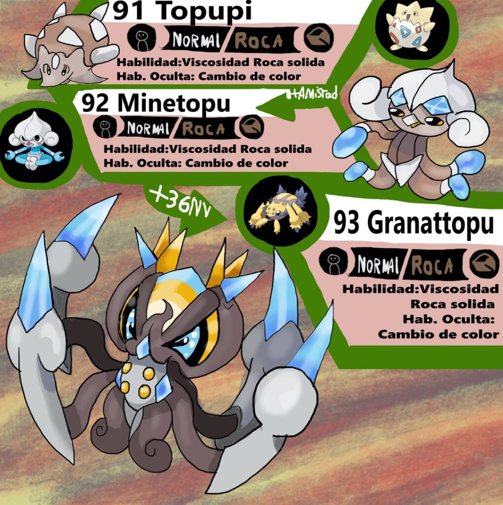 Hoy traigo una nueva familia convergente inspirada en la minería, el pulpo de roca, y en el pulpo de cristal