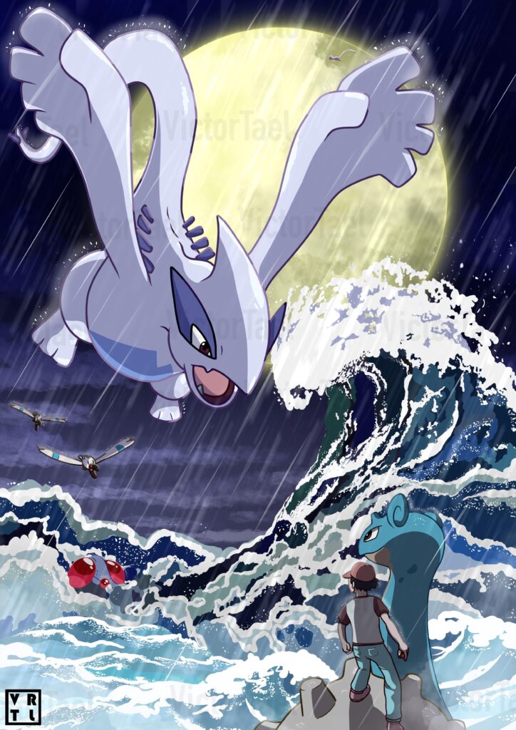 “Lugia’s flight” by Victor Tael (OC)