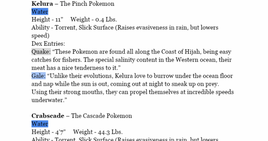 Pokemon Quake - Pokemon Gale