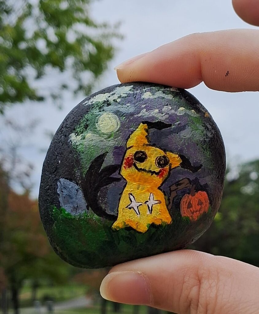 Painted this rock from outside