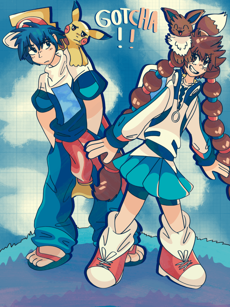 Finally drew the GOTCHA music video trainers!! (OC)