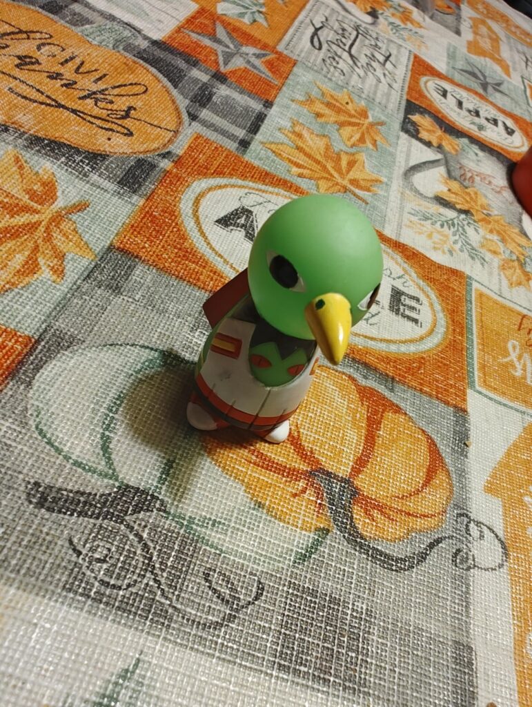Xatu finger puppet was missing paint on its beak... So now he has nostrils