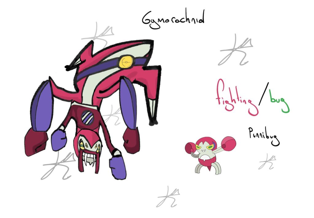 It’s my fighting type bug pokemon design. What do you think of it ?