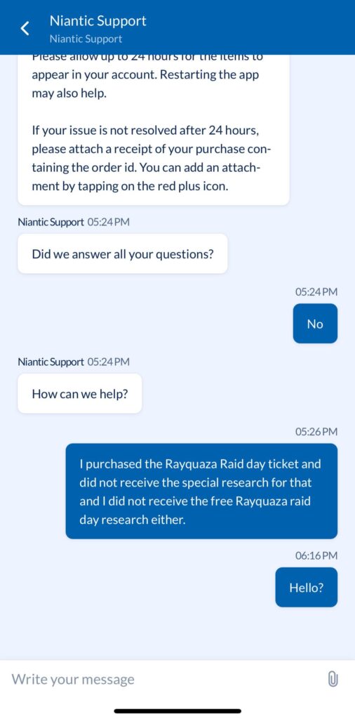 Question about Rayquaza Raid Day Research issues