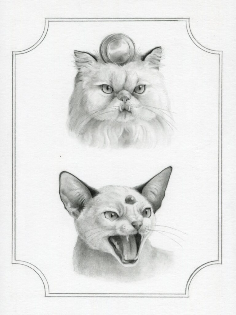 Meowth and Persian in Graphite