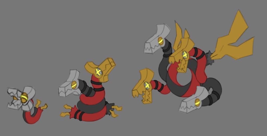 [OC] Electric/Dragon line based on jumper cables, hydras, and ouroborus