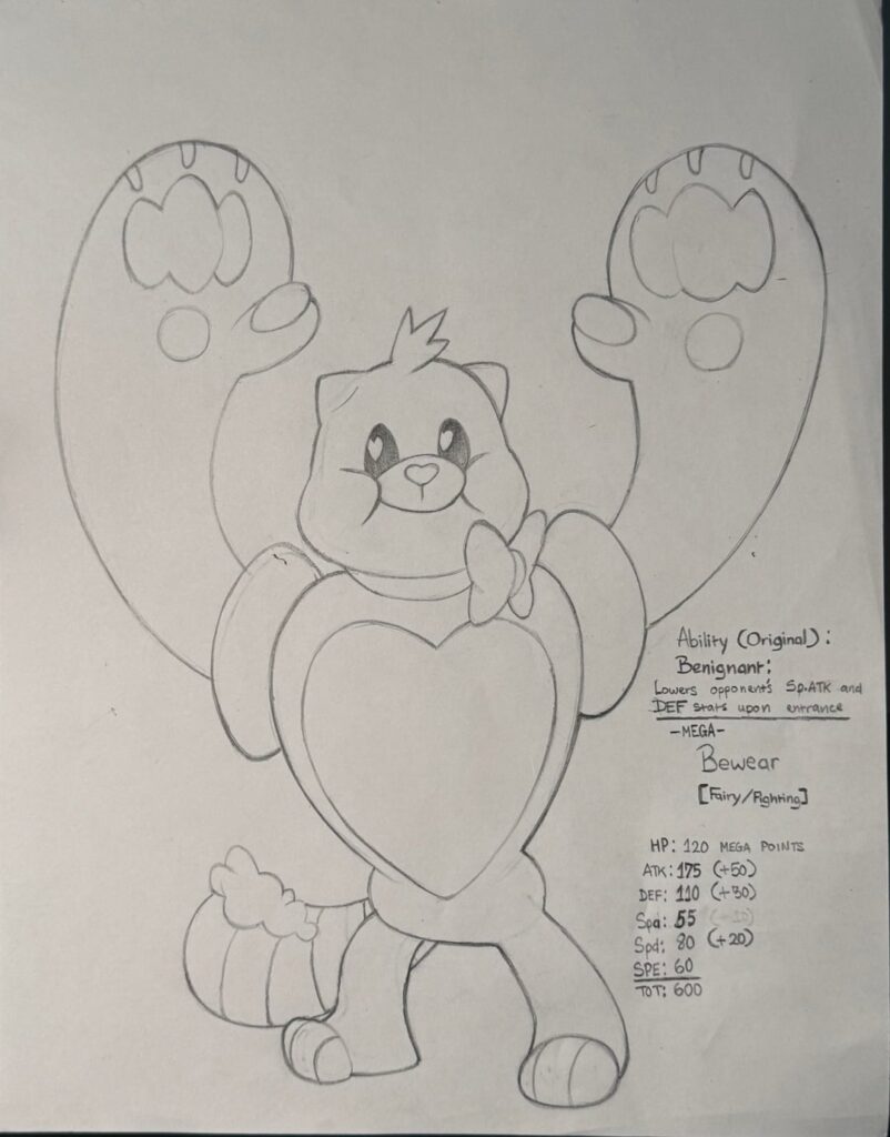 Making designs for mega dimension predictions (Day 1): Mega Bewear [Fairy/Fighting]