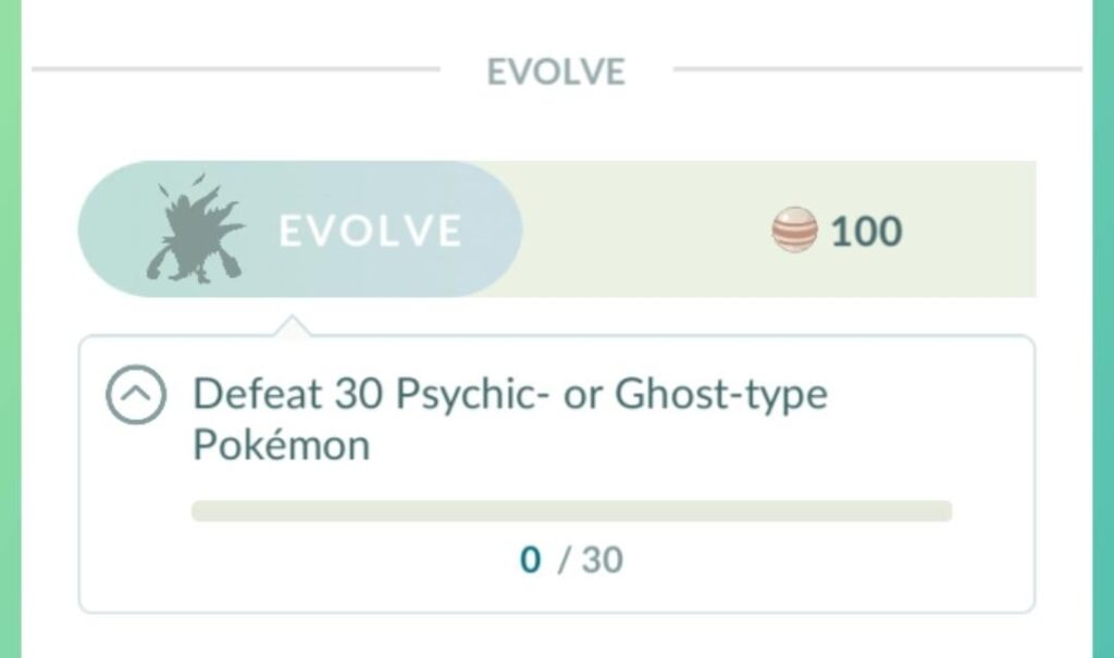 Primeape evolution requirement not progressing