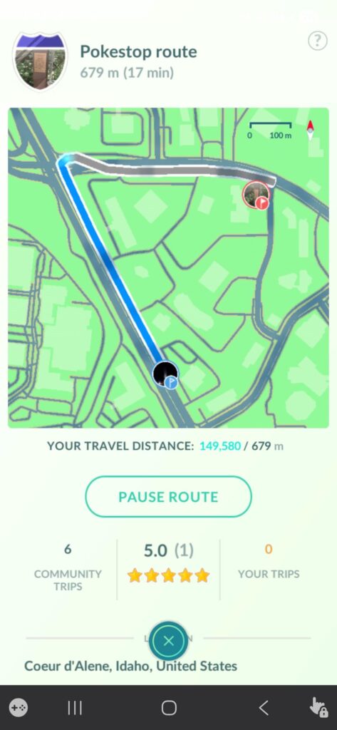 Route not pausing?