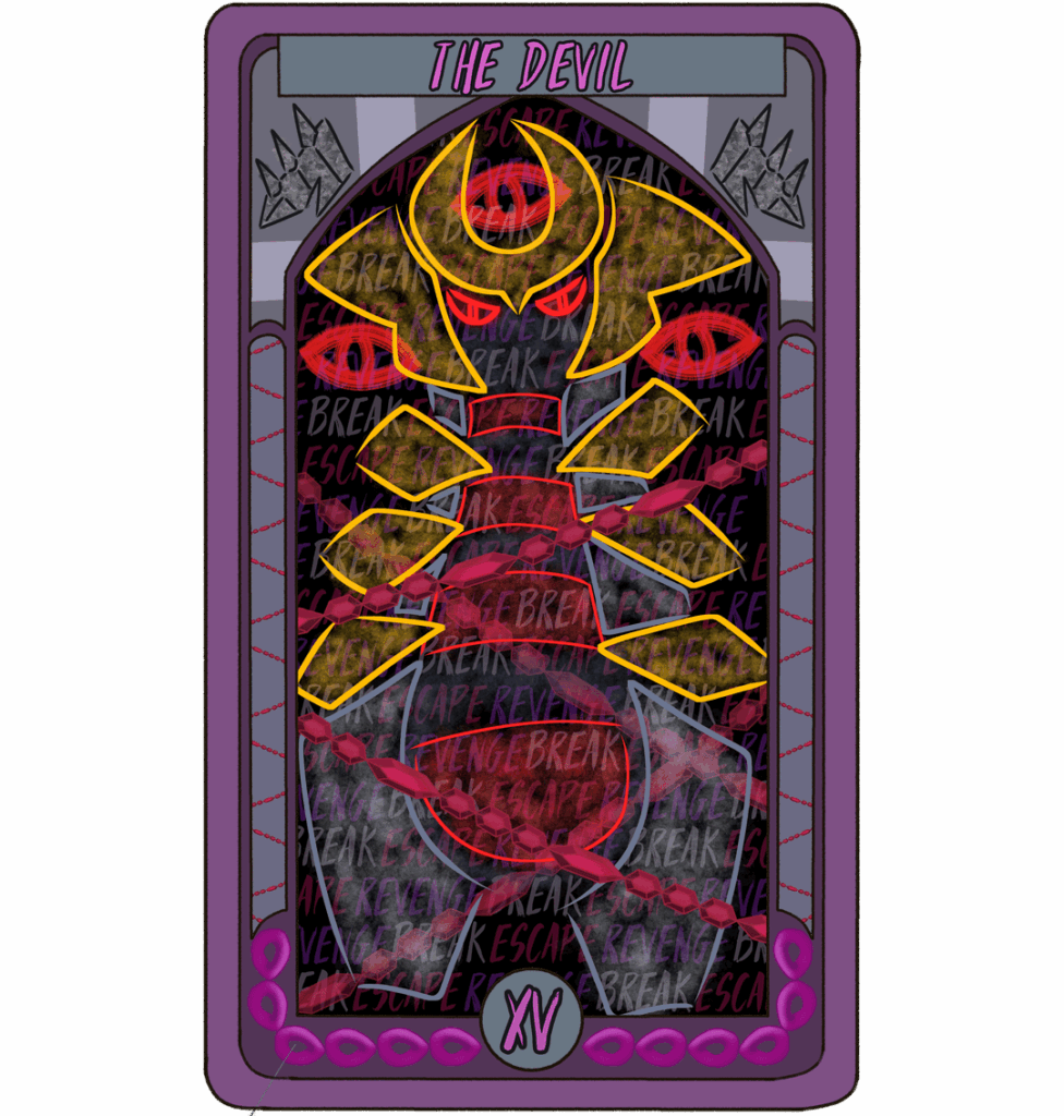 My favorite art so far: The Devil! Giratina here was inevitable. Next the hard one: which Pokemon fits Temperance the most?