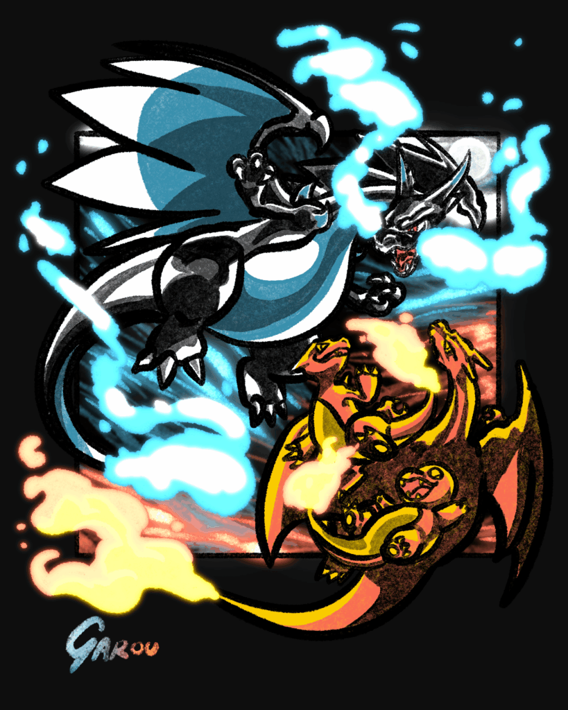 Mega Charizard X drawing