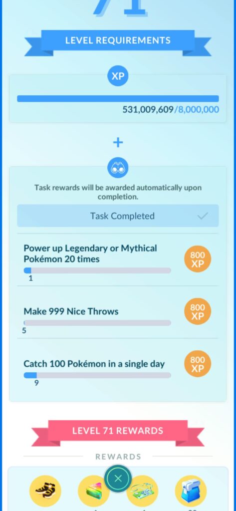 Level 71 power up requirement includes Ultra Beasts, though not mentioned
