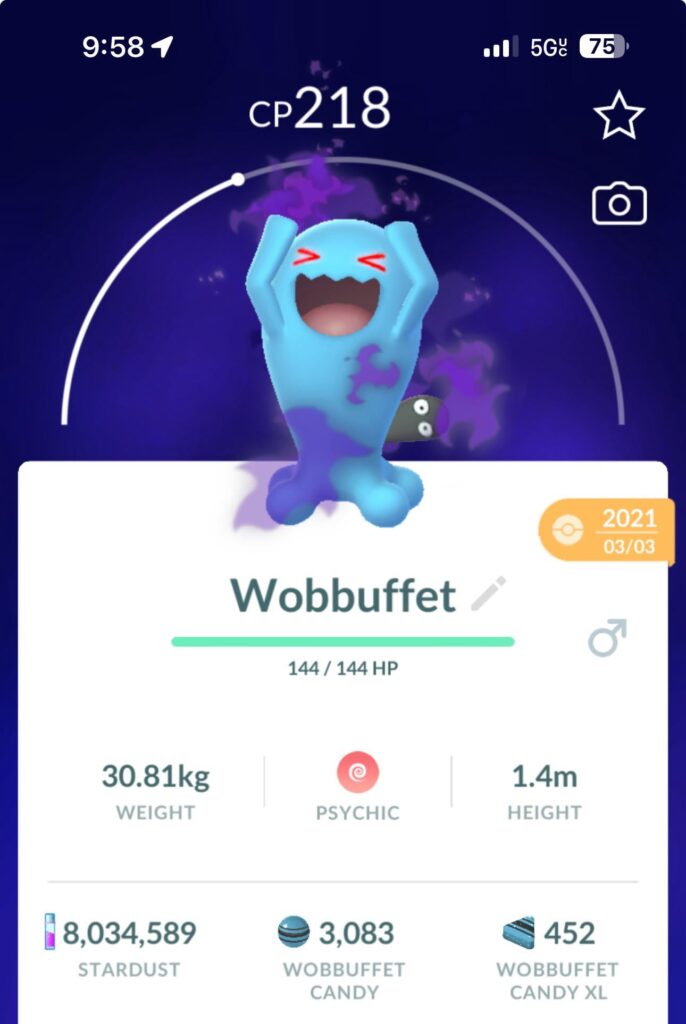 Shadow Wobbuffet’s “real” eyes on its tail still aren’t red