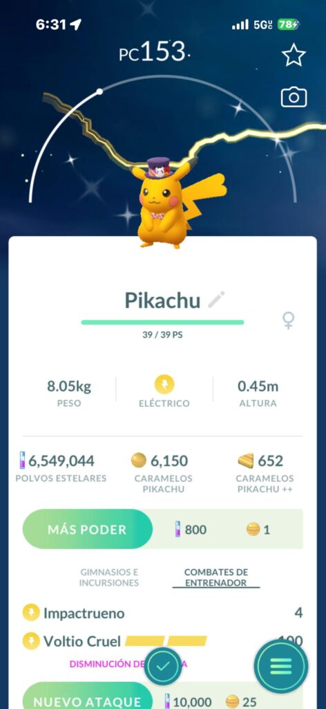 Si otro pikachu disfrazado shyni ❤️😍 mi Pokémon favorito