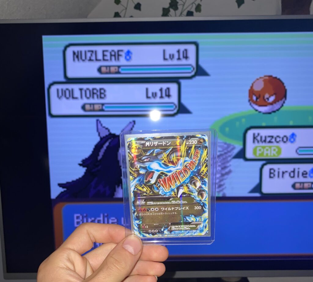Watching Pokémon Emerald with my first card I pulled in my life